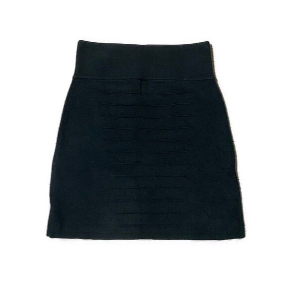 guess by marciano Solid Black Bandage High Waist Mini Skirt Rayon Nylon Xs - Picture 3 of 6